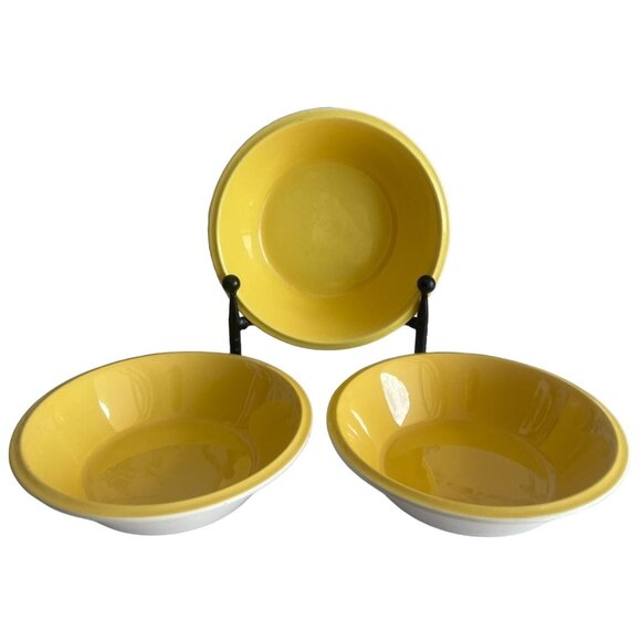 Vintage Mikasa C7300/D5350 Yellow Bowls Set Of 3 - Picture 1 of 5